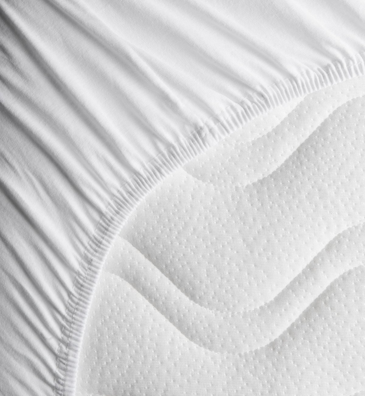 Drap housse 140x200 cm Blanc Jersey Coton Bio