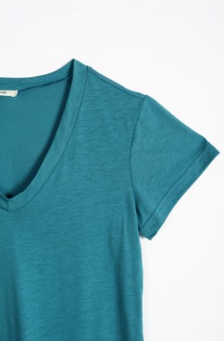 Maglia pigiama a maniche corte in Cotone bio e TENCEL™ Sonora