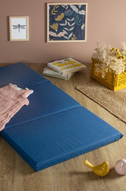 Matelas De Voyage Pliant Pour Bebe 60x1 Cm Dehoussable Kadolis