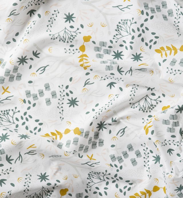 Japanese pattern flat sheet for children - Organic cotton- Yukari