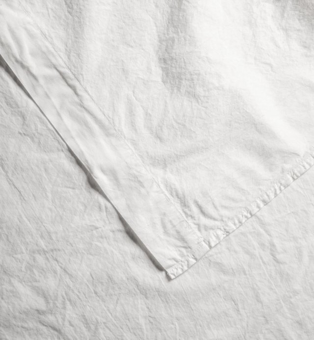 1 person flat sheet in washed organic cotton percale 240x300 cm