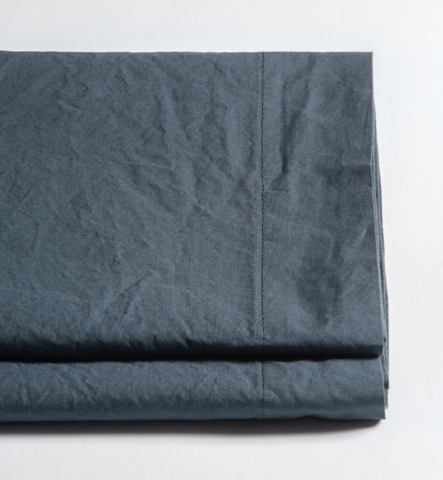 1 person flat sheet in washed organic cotton percale 240x300 cm