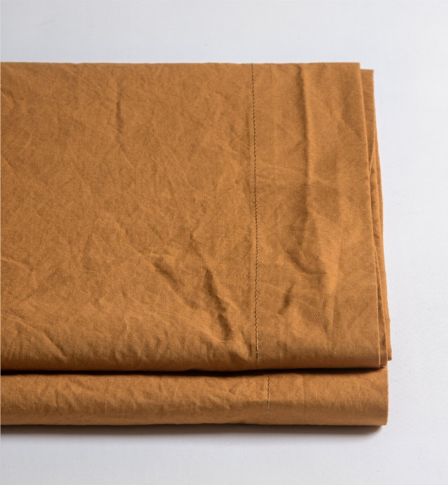 1 person flat sheet in washed organic cotton percale 240x300 cm