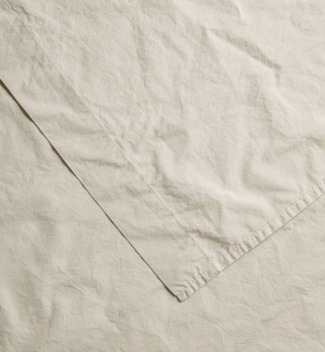 1 person flat sheet in washed organic cotton percale 240x300 cm