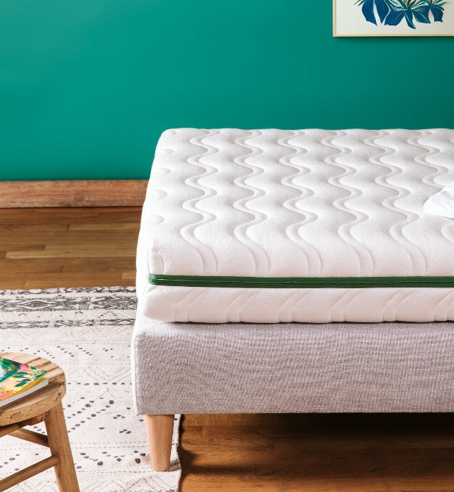 Adult mattress cover %integral size Aloe R in recycled fibers to cover a 2-person mattress