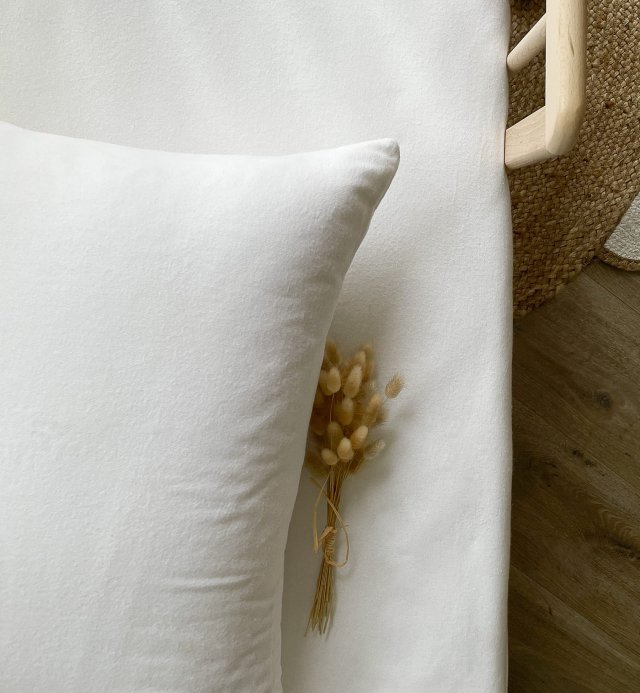 Pillow protector or pillow slip - 40x60 50x70 60x60cm -flannel 100% organic cotton