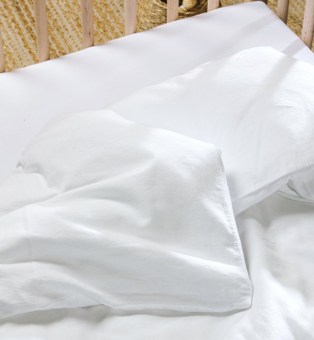 Plain Baby Duvet Cover - 100% Organic Cotton 100x140cm - 75x120cm - 140x150cm