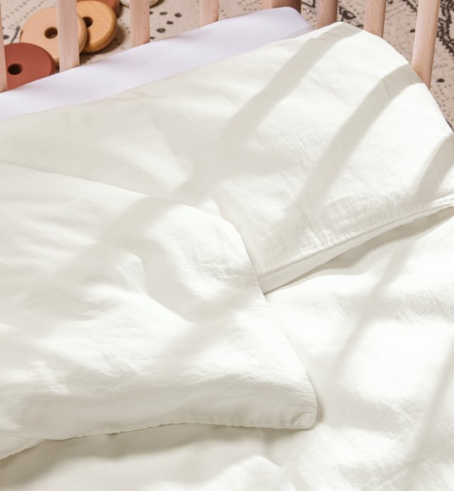 Plain Baby Duvet Cover - 100% Organic Cotton 100x140cm - 75x120cm - 140x150cm