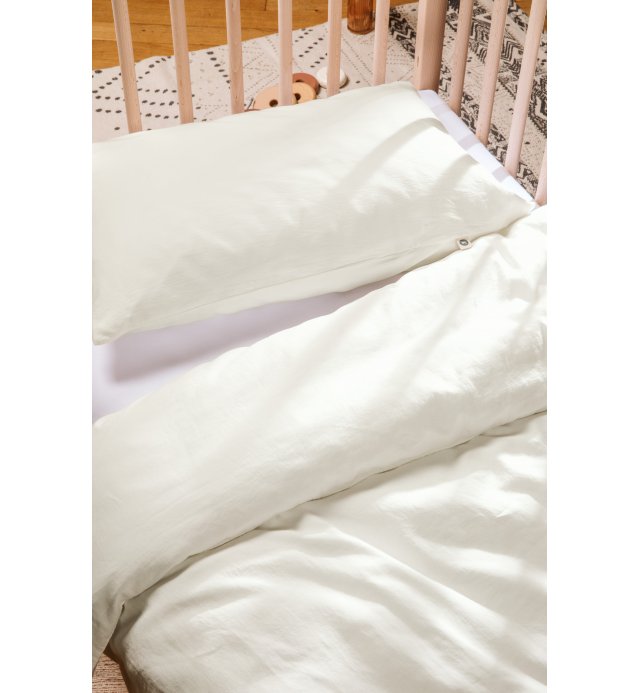 Plain Baby Duvet Cover - 100% Organic Cotton 100x140cm - 75x120cm - 140x150cm