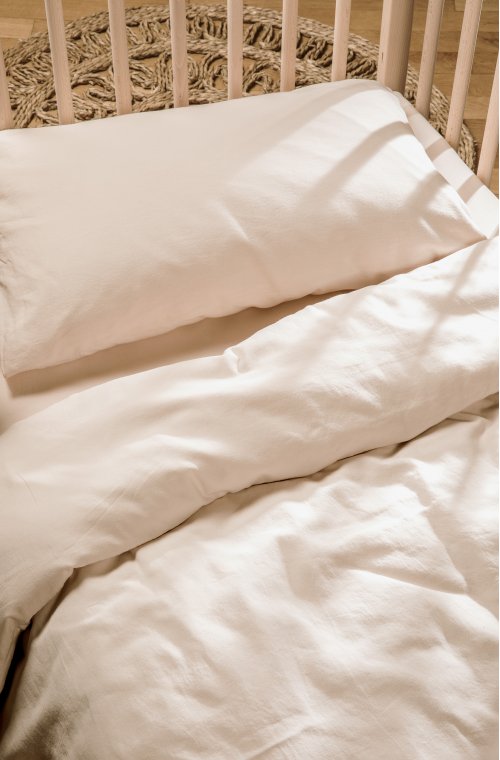 Plain baby duvet cover pure organic cotton