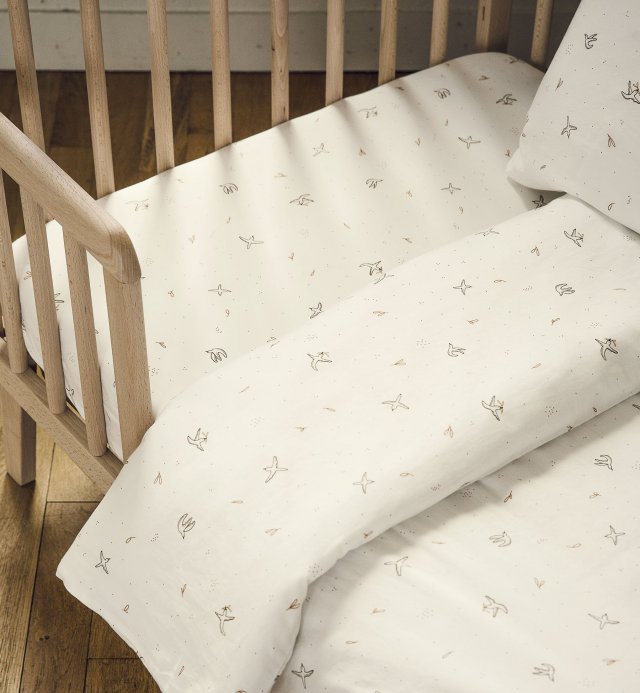 Envolée Organic Cotton Duvet Cover for Crib 100x140cm 75x120cm