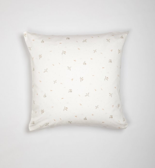 Organic cotton pillowcase with l'envolée pattern 60x60 - 50x70 - 40x60