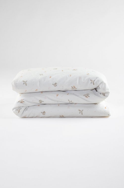 Capa de edredão em algodão orgânico para cama individual Envolée 140x200cm
