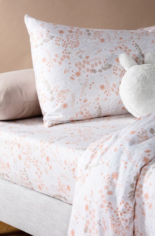 Organic cotton pillowcase with Yukari motif 60x60 - 50x70 - 40x60