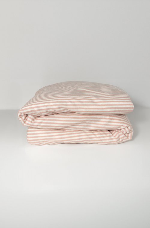 Duvet Cover Organic Cotton Percale Striped Adult 240X260cm 220x240cm