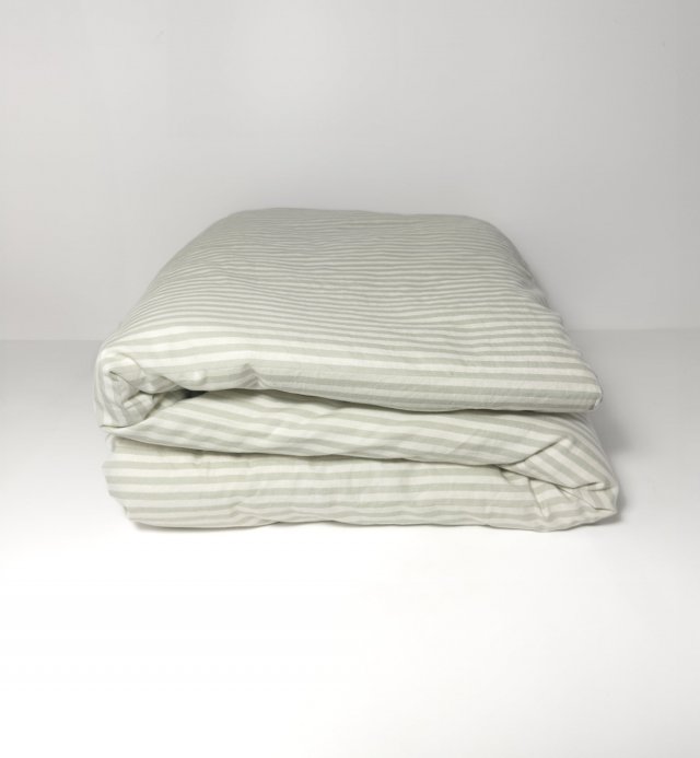 Duvet Cover Organic Cotton Percale Striped Adult 240X260cm 220x240cm