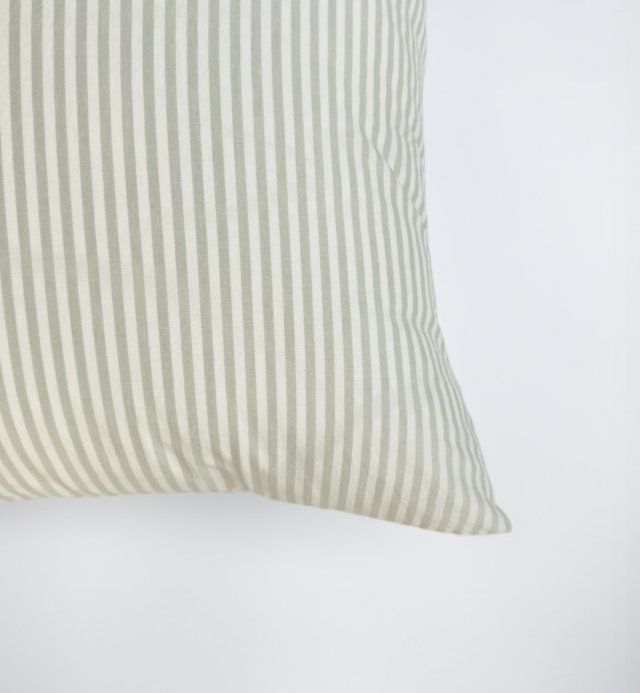 Taie d'oreiller Percale de Coton Bio rayé taille 60x60cm 50x70cm 40x60cm