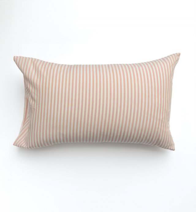 Organic Cotton Percale striped pillowcase size 60x60cm 50x70cm 40x60cm