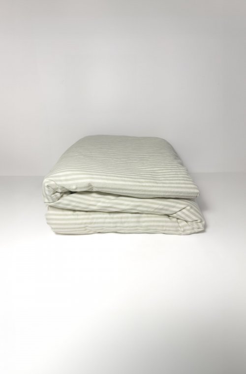 Housse de couette bébé Percale de Coton Bio rayé 75x120cm ou 100x140cm