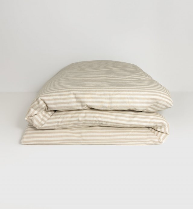 Dekbedovertrek Organic Cotton Percale Striped Adult 240X260cm 220x240cm