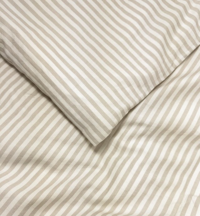 Dekbedovertrek Organic Cotton Percale Striped Adult 240X260cm 220x240cm