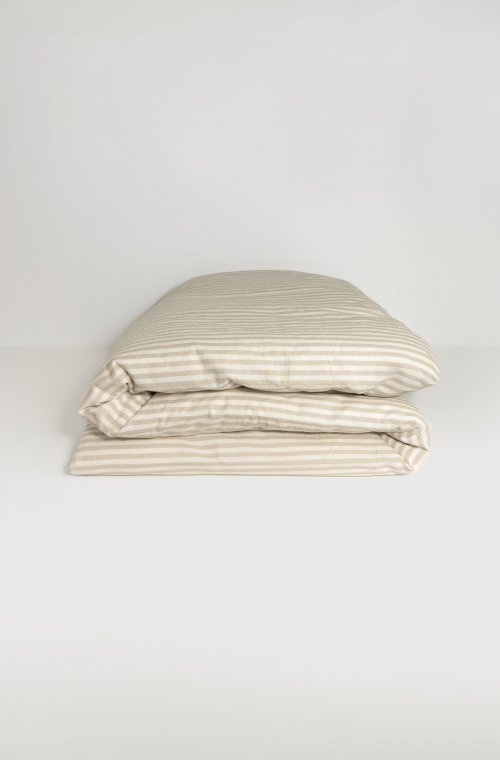 Comforter cover 1 person Percale de Coton Bio stripe 140X200cm