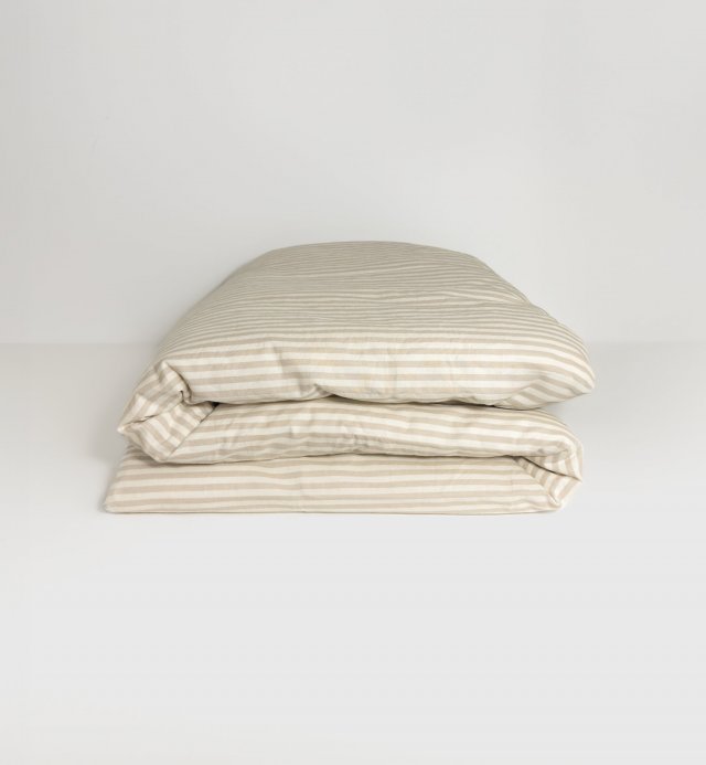 Baby dekbedovertrek Organic Cotton Percale gestreept 75x120cm of 100x140cm