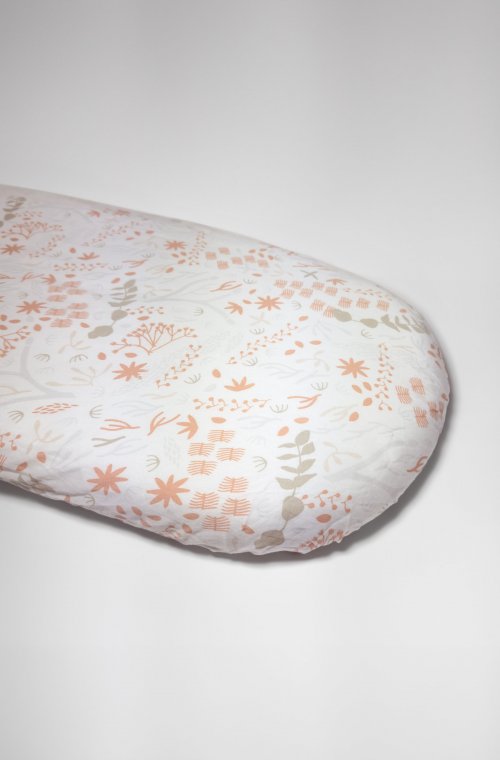 Yukari patterned baby fitted sheet in organic cotton for baby carriage