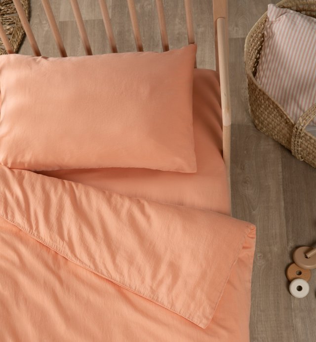 Baby Duvet Cover - satin Organic Cotton - 100x140cm - 75x120cm - 4 colors