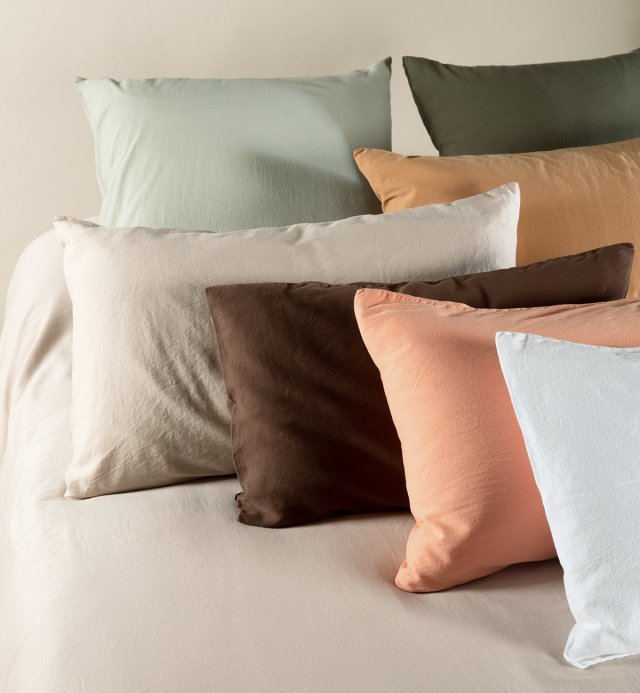 Pillowcase - satin Organic Cotton - 40x60cm - 50x70cm - 60x60cm 4 colors