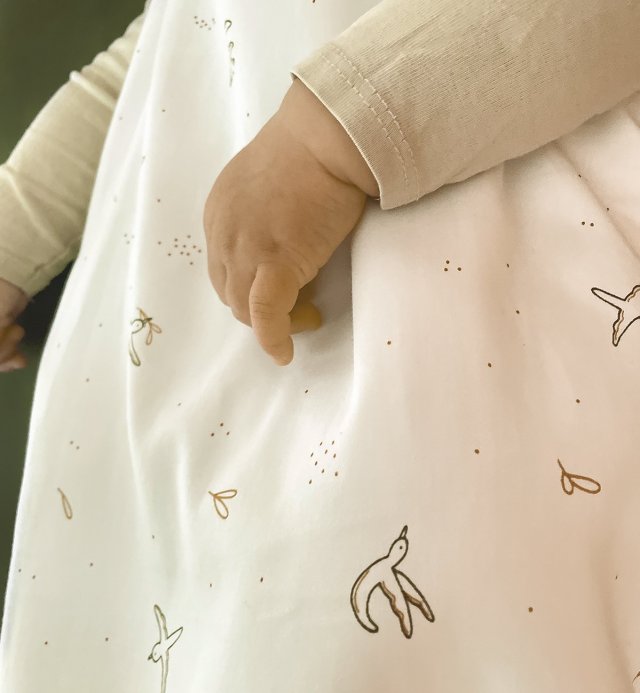 Winter sleeping bag 0 to 36 months or 50 to 95cm in 100% organic cotton fabric