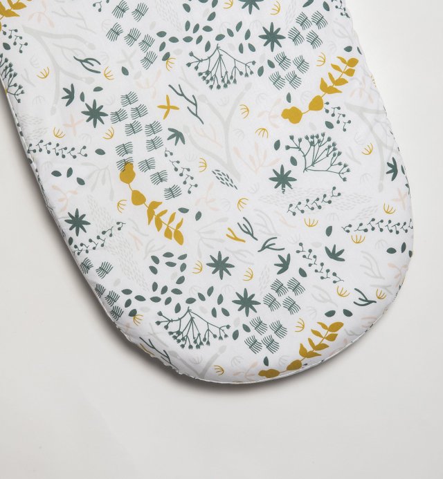 Yukari patterned baby fitted sheet in organic cotton for baby carriage