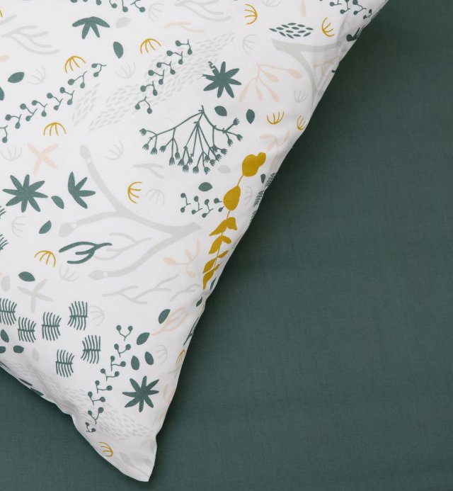 Organic cotton pillowcase with Yukari motif 60x60 - 50x70 - 40x60