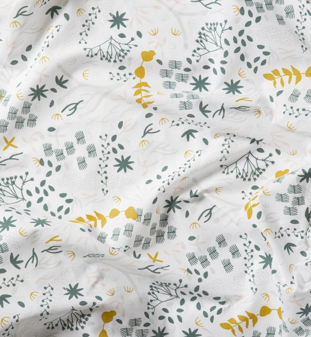 Drap plat 180x290cm motifs japonais pour Enfant - Coton Bio- Yukari douceur