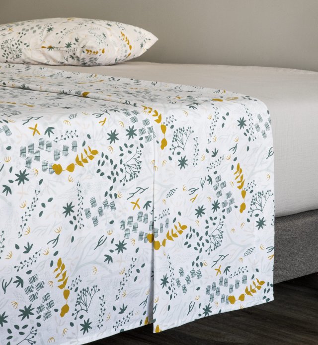 Drap plat 180x290cm motifs japonais pour Enfant - Coton Bio- Yukari douceur