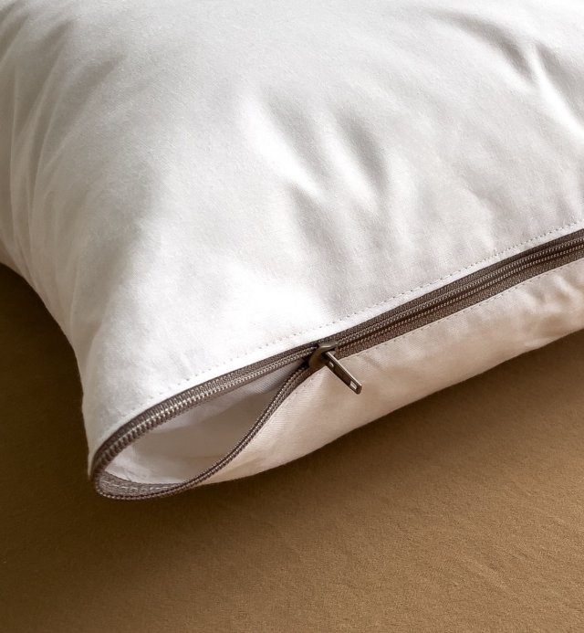 Pillow with removable cover in Kadolis Organic Cotton 40x60 - 50x70 - 60x60